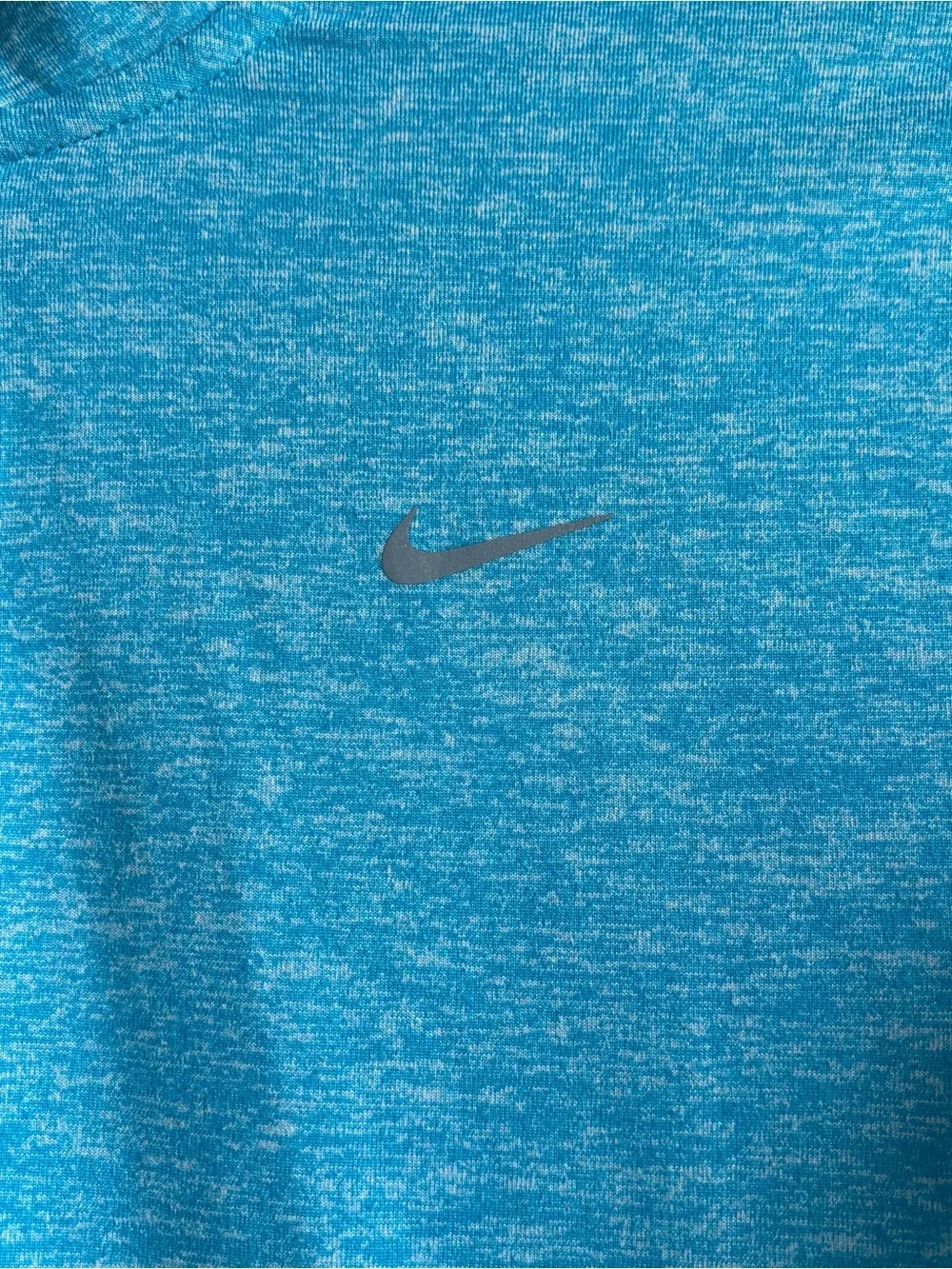 Nike Blue Heather Quarter-Zip Long Sleeve Pullover